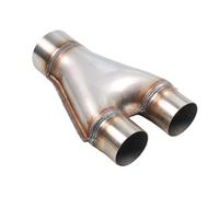 JBPIHZT Universal Car Exhaust Y-Pipe Stainless Steel Exhaust 3-Way Pipe Adapter Connector Tube Cone TT102125 Modification Accesories(2.25inch-2.5inch)