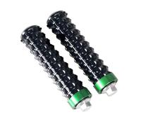JBPIHZT Universal Motorcycle Foot Pegs Front Rear Footrest Shifter Peg Efficient Anti Slip Footpegs Thread Set Pedals 8MM(Black-Green)