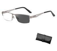 JBPPIOOUA Ultra-Light Multi-focal Photochromic Reading Glasses, Color-Changing Anti-Blue Light Glasses for Men and Women