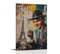 JBQOUOUZ Frank Sinatra Pop Singer Music Album Cover Canvas Poster Wall Art Decorative Painting Bedroom Painting Posters 16x24inch(40x60cm) Frame-style