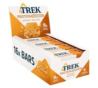 JB's Trek High Protein Flapjack Peanut Butter - Gluten Free - Plant Based - Vegan Snack - 50g x 16 bars