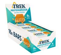 JB's TREK High Protein Flapjack Salted Caramel - Gluten Free - Plant Based - Vegan Snack - 50 g x 16 Bars