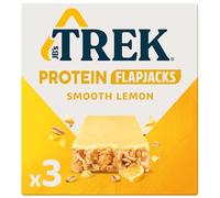 JB's Trek High Protein Flapjack Smooth Lemon - Gluten Free - Plant Based - Vegan Snack - 50g x 3