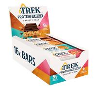JB's TREK High Protein Flapjack Variety Pack - Gluten Free - Plant Based - Vegan Snack - 50 g x 16 bars