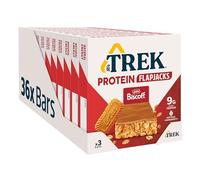 JB's TREK Protein Flapjack Biscoff 36x50g Plant-Based Protein, Vegan