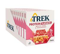 JB's TREK Protein Flapjacks - White Chocolate & Raspberry - Plant-based protein - Gluten Free - 36 x 50g bars - 1,8kg