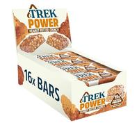 JB's Trek Protein Power Bar Peanut Butter Crunch - Plant Based - Gluten Free - Vegan Snack - 55g X 16 Bars