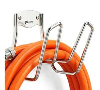 JBscoop Garden Hose Holder, Garden Hose Hanger Wall Mount for Water Hose, Extension Cords, Air Compressor Hose, Heavy Duty & Rust Proof (90 Feet)