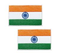 JBSJBS India Flag Embroidered Patches Indian Flags Patch India Military Tactical Patch Team Logo Decorations(2Pack)