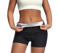JBT Sauna Sweat Shorts for Women High Waist Slimming Compression Workout Pants for Thighs and Tummy Control