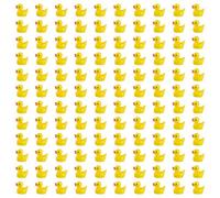 JBUQEG 120 Pcs Tiny Ducks, Cute Mini Duck, Yellow Small Resin Ducks, Bulk Little Resin Duck Figurines, Garden Landscapes Miniature Decoration, for DIY Crafts, Hidden Game, Party Toys, Aquariums