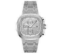 JBW Luxury Men's Heist J6380 20 Diamond Wrist Watch with Stainless Steel Bracelet, 47.5mm