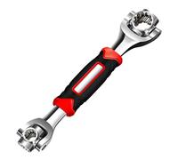 JBWKWELM 52 in 1 Socket Wrench, Stainless Steel Multifunction Wrench Tool with 360 Degree Rotating Head, Universal with Rubber Handle for Home Bicycle Motorcycle Car Repair