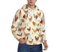 JBYJBX A Brood Of Chickens Print Men'S Hoodie Hooded Sweatshirt With Pockets Spring Autumn Winter Hoodie Hoodie, Black, XXXL