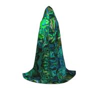 JBYJBX Abalone Nacre Print Unisex Hooded Cloak Halloween Cosplay Costume Christmas Carnival Party Wear Cape
