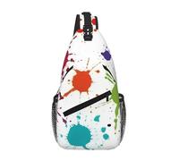 JBYJBX Abstract Paint Splashes Print Unisex Cross Chest Bag Diagonal Sling Backpack Capacity For Travel Hiking Daily Use