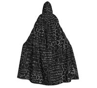 JBYJBX Abstract Science Chemistry Illustration 3d Print Men Women Hooded Cloak Cosplay Carnival Costume Party Masquerade Indoor Outdoor