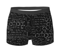 JBYJBX Abstract Science Chemistry Print Men'S Boxer Briefs Soft Comfortable Underwear Trunks, Stretch Mens Boxer Shorts, Black, Medium