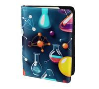 JBYJBX Abstract Science Chemistry Print Passport 5.5in Travel Document Lightweight Wallet Men Women Business Leisure Trips