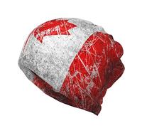 JBYJBX Adult Canada Flag Print Beanie Hats Headwear Beanie Cap Stretch Non Slip Bandanas Sleep Turbans Hats