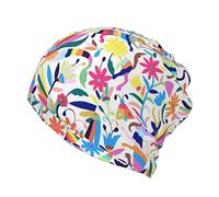 JBYJBX Adult Mexican Otomi Animals Print Beanie Hats Headwear Beanie Cap Stretch Non Slip Bandanas Sleep Turbans Hats, Mexican Otomi Animals, One Size