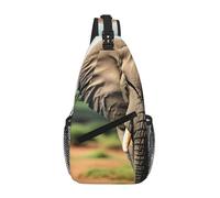 JBYJBX African Elephant Print Unisex Cross Chest Bag Diagonal Sling Backpack Capacity For Travel Hiking Daily Use