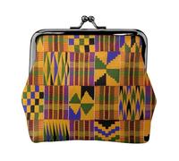 Jbyjbx African Weaving Print Compact Coin Purse Cute Small Zipper Wallet With Kiss Lock For Daily Use And Gifts