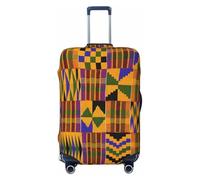 JBYJBX African Weaving Print Suitcase Cover Luggage Protector Washable Elastic Fashionable Travel Gear Cover, Black, L