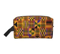JBYJBX African Weaving Print Travel Storage Bag Capacity Zippered For Toiletries Cosmetics Daily Essentials, White, One Size, White, One Size