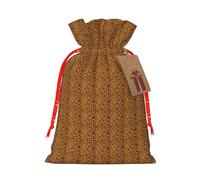 JBYJBX African Weaving Printing Christmas Drawstring Gift Bags Holiday Sack For Xmas Party Favor Filler Present