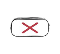 Jbyjbx Alabama State Flag Print Clear Pencil Case Lightweight Pouch Travel Office Transparent Stationery Organizer