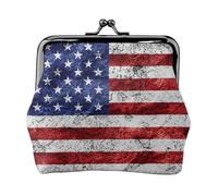 Jbyjbx American Flag Independence Fourth Of July Print Compact Coin Purse Cute Small Zipper Wallet With Kiss Lock For Daily Use And Gifts