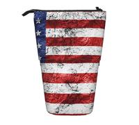 JBYJBX American Flag Independence Fourth Of July Print Pencil Case Multipurpose Telescopic Pencil Case Organizer, Stationery Storage Bag