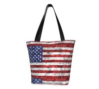 JBYJBX American Flag Independence Fourth Of July Print Trendy Lightweight Shoulder Tote Bag Travel Beach Work Commuting Multiple Occasions