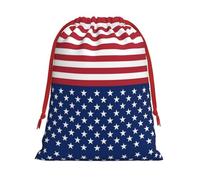 JBYJBX American Flag Stars Stripes Print Convenience Drawstring Gift Multipurpose Pouches Daily Storage Travel Essentials
