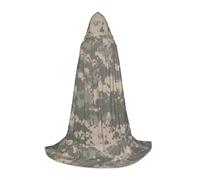 JBYJBX Army Digital Camouflage Print Unisex Hooded Cloak Halloween Cosplay Costume Christmas Carnival Party Wear Cape