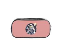 Jbyjbx Astronaut on The Moon 1 Print Clear Pencil Case Lightweight Pouch Travel Office Transparent Stationery Organizer