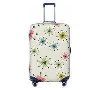 JBYJBX Atomic Stars Pattern Print Suitcase Cover Luggage Protector Washable Elastic Fashionable Travel Gear Cover, Black, Large