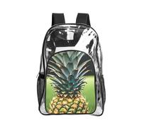 JBYJBX Be a pineapple Print Clear Backpack Large Capacity Travel Hiking Work See Through Bookbag with Pocket
