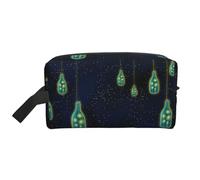 JBYJBX Beautiful Bottle Of Under The Night Sky Print Travel Storage Bag Capacity Zippered For Toiletries Cosmetics Daily Essentials, White, One Size, White, One Size