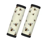 JBYJBX Bee Print Style And Functionality Wraps Grip Luggage Handle Wraps Non Slip Grip Easy Comfort