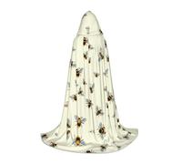 JBYJBX Bee Print Unisex Hooded Cloak Halloween Cosplay Costume Christmas Carnival Party Wear Cape