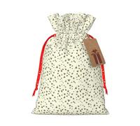 JBYJBX Bee Printing Christmas Drawstring Gift Bags Holiday Sack For Xmas Party Favor Filler Present