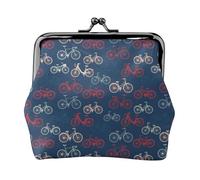 Jbyjbx Bikes Bicycle Cycling Print Compact Coin Purse Cute Small Zipper Wallet With Kiss Lock For Daily Use And Gifts