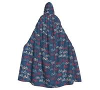 JBYJBX Bikes Bicycle Cycling Print Halloween Cosplay Medieval Festivals For Unisex Full Length Cloak With Hat Hooded
