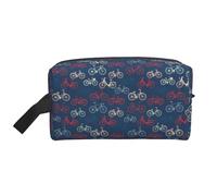 JBYJBX Bikes Bicycle Cycling Print Travel Storage Bag Capacity Zippered For Toiletries Cosmetics Daily Essentials, White, One Size