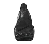 JBYJBX Black And White Skulls 1 Print Unisex Cross Chest Bag Diagonal Sling Backpack Capacity For Travel Hiking Daily Use