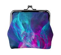 Jbyjbx Blue And Red Fire Print Compact Coin Purse Cute Small Zipper Wallet With Kiss Lock For Daily Use And Gifts