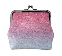Jbyjbx Blue Red And Purple Pastel Colors Print Compact Coin Purse Cute Small Zipper Wallet With Kiss Lock For Daily Use And Gifts
