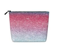 JBYJBX Blue Red And Purple Pastel Colors Print Makeup Bag Waterproof Travel Cosmetic Tote Zippered Pouch For Women Toiletry Bag, Black, One Size, Black, One Size